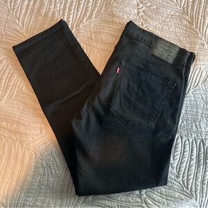 Levi's Men's Dark Black Straight Jeans